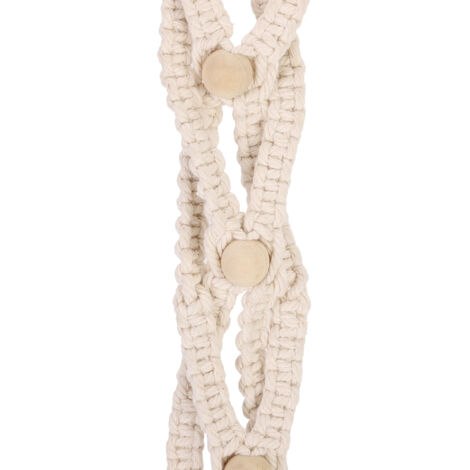 Suspente pour plantes en coton tissé main - Style bohème avec franges - Support mural et suspendu - Longueur 70cm - Décoration murale et jardinière légère (1/5)