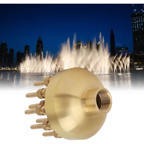 Buse de fontaine multicouche réglable en cuivre pour jardin, parc, bassin et décoration aquatique (1/5)