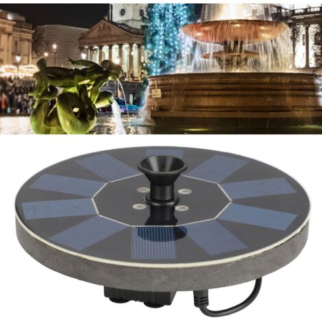 Fontaine Solaire Flottante Noir 1.4W avec LED pour Bassin, Piscine et Jardins (1/5)