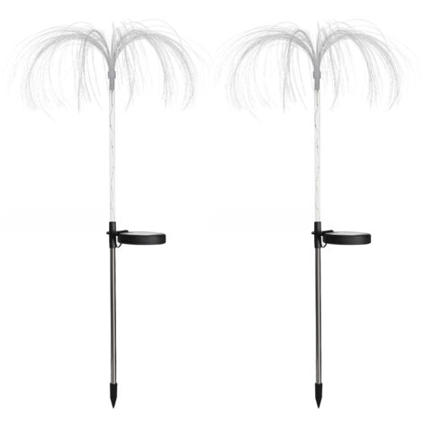 Lampe Solaire pour Jardin - Lot de 2 - Lumières Jellyfish Extérieures IP65 Changement 7 Couleurs - 92x35cm