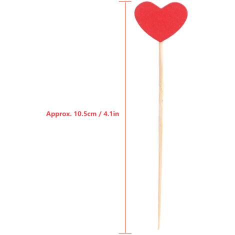Étiquette de Plante Bois 20Pcs Forme de Cœur Étiquettes de Prix Élégant pour Jardins [Style Unique 10.5cm 4.1in] (1/5)
