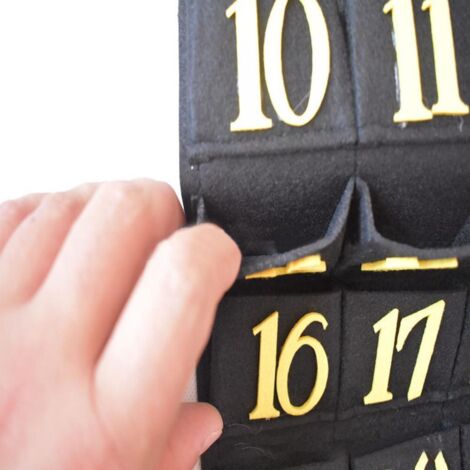 Calendrier de Compte à Rebours Eid en Feutrine - Décoration Murale avec Poches Numérotées (30 jours, 19x80 cm) - cadeau fête durable (1/5)