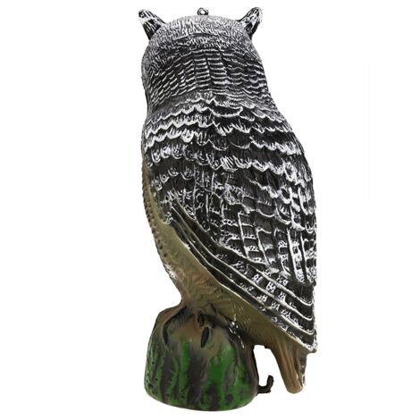 Scareur de Pigeons + Owl Hunter + Décor Garden Solar + Modèle réaliste + PE + 42cm + Eye non lumineux (1/5)