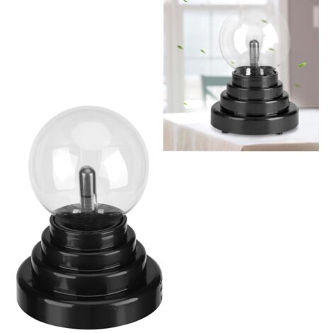 Lampe de Bureau Innovante à Boule Lumineuse - Modèle L1232 - Lampe de Party USB/Batterie, Décor Bureau/Chambre, Purifie l'Air avec Ions Negatifs, Interaction Electrostatique, 10x14cm, ABS+Verre, 0.5W, (1/5)