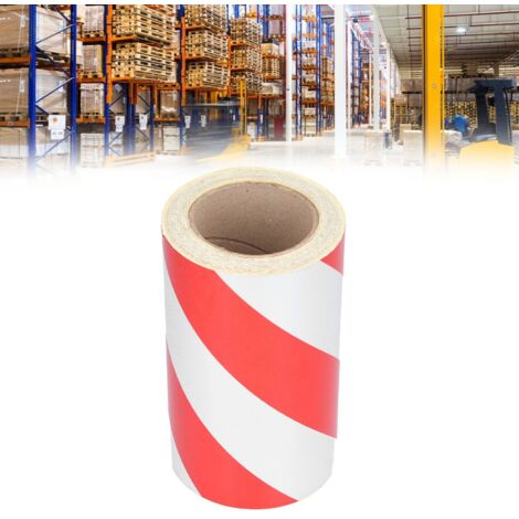 Ruban Réfléchissant Adhésif de Sécurité Imperméable - Largeur 20cm, Longueur 30m - PET Rouge et Blanc pour Véhicules et Zones Industrielles (1/5)