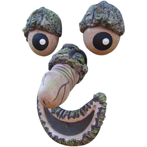 Décoration de jardin résine lumineuse Easter avec face de vieillard sculpté 3D