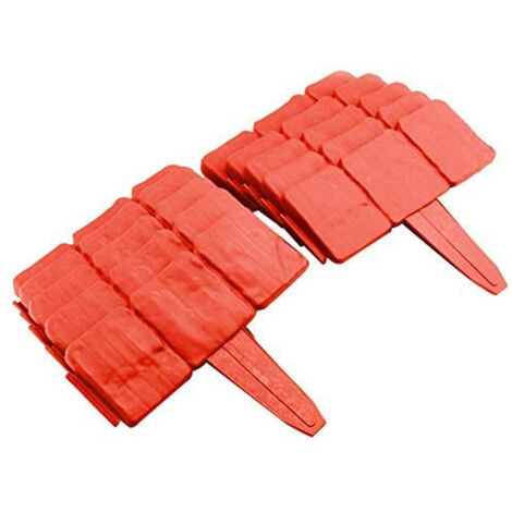 Bordures de jardin en plastique PP, 20 pièces, 24.5x23 cm, décoration paysagère facile à installer (1/4)