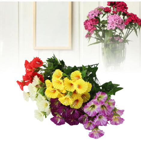 Fleur artificielle 5pcs Morning Glory résistante au soleil et au gel pour jardin, patio et balcon (1/5)