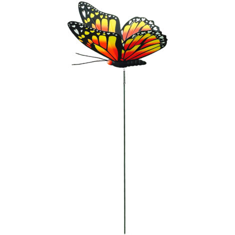 Décoration Butterfly Garden PVC 3D Multi-Occasions Orange + Piquet Inclus (1/5)