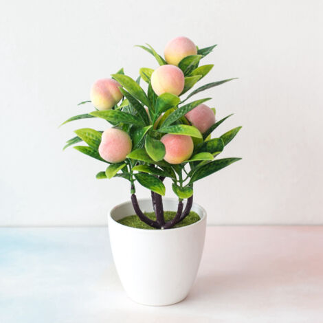 [Bonsai Artificiel] + [Véritable Pot] + [PP Plastique] + [Miniature] + [Sans Pollen] + [Décoration Maison] (1/5)
