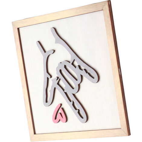 Cadre Photo Bois, Modèle I Love You, Encadrement Décoration Murale, Cadre Photo Accroché, Déco Maison Originale (1/5)