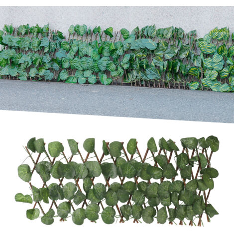 Fence Artificial Clôture Naturelle Simulée Begonia Décor Mur Plante Haie Tulle Imperméable Portable Extensible 200 cm Lot 1