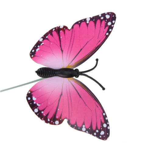 Décor Butterfly Simulation Ecolo - 50 Pièces de Papillons Colorés en Plastique pour Jardins et Terrasses (29cm) (1/5)