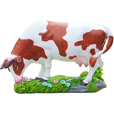 Sculpture d'Animal Décoratif - Statue de Vache Résine Artisanale, Modèle Bovin Sculpté Brun avec Tête Baissée - 1 Pièce pour Décor Maison et Bonsai