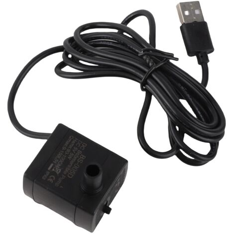Câble de pompe pour fontaine miniature [ABS] [5V] [USB] pour décoration de bassin, aquarium, vase, hydroponie - Câble d'accessoire durable et pratique
