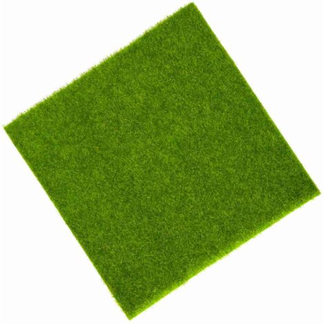 Gazon Synthétique pour Terrarium Miniature DIY - 15cm x 15cm - Pelouse Artificielle Plastique pour Aquarium et Décor (1/5)
