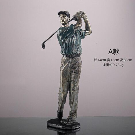 Figurine Golf - Sculpture Sportive en Résine Luxe Modèle Geométrique - Déco Maison Chic (1/5)