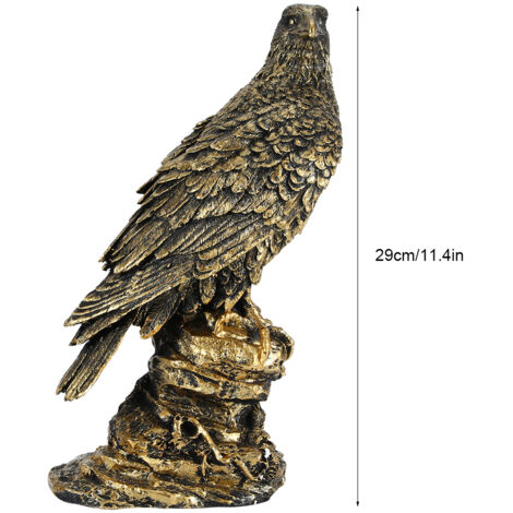 Décoration Animale Résine Artificielle Statue Aigle Bronze 18x12x29cm 1 Piece Ornement Maison Jardin Natural Décor Design Durable (1/5)