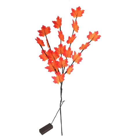 Guirlande lumineuse décoration extérieure automne LED effet feuille d'érable sur branche fer avec 77cm kit 1x fabrication tissu couleur photo manomano maison jardin fête Noël Thanksgiving anniversaire (1/5)
