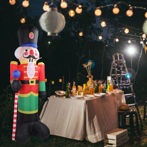 Soldat Casse-noix Gonflable Lumineux de 7,9 ft avec LED et Imperméable IP44 pour Décorations de Noël Extérieur (1/5)