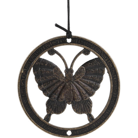 Carillon Multi-Tubes en Cuivre Allié de Type Papillon pour Décoration Extérieure - 60cm, Alliage Cuivre, Nouveau, Décoration Maison Jardin (1/5)
