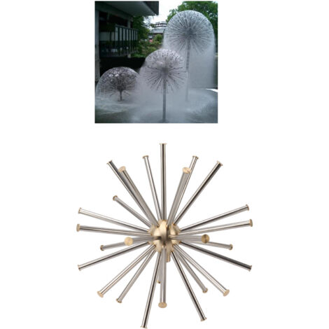 Buse de fontaine en forme de pissenlit G1" Matière acier inoxydable et cuivre pour bassins, piscines et jardins (1/5)