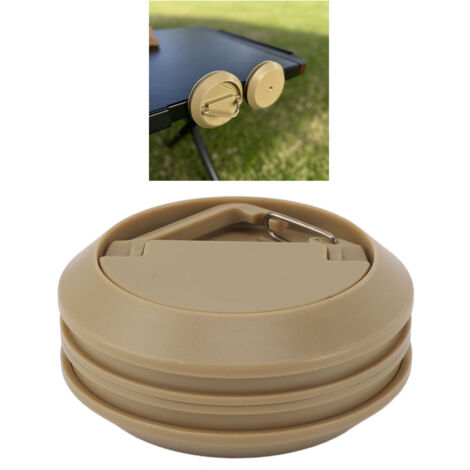 Crochet Magnétique de Camping, Forte Adhérence, Hooks Magnétique pour Tentes, Lanternes LED, Cordages, Matériaux ABS et Magnet, Dimensions 7x7x3cm, Capacité 5kg, Poids 96g, 1 Pièce, Khaki (1/5)