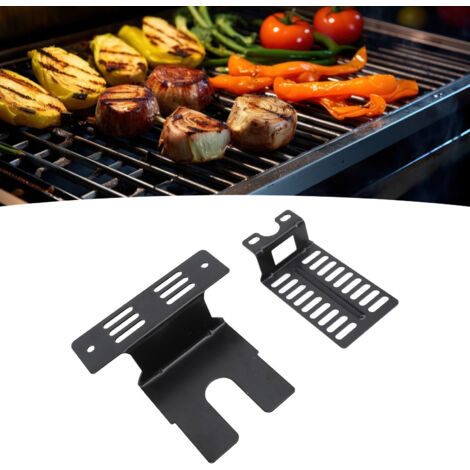 Support pour Motor de Barbecue Universel Poreux en Acier Inoxydable, Support pour Motor de Barbecue Électrique, Bracket Universel pour Motor de Barbecue, 304 Stainless Steel, 206g/7.3oz, 2 Supports, 1 (1/5)
