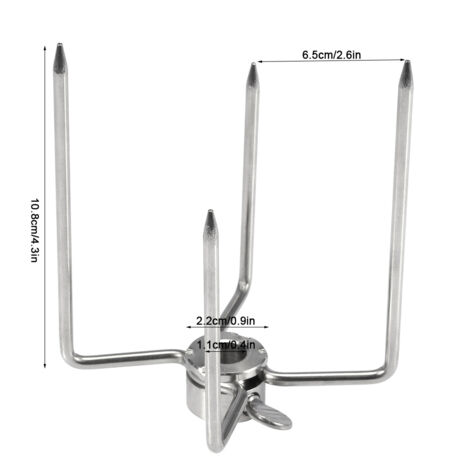 Fourchette Barbecue 2PCS Professionnel - Kit de Gril en Acier Inoxydable 304 pour Viande, Poulet et Poisson avec Dimensions 10.8x6.5 cm - Idéal pour BBQ Indoor et Outdoor