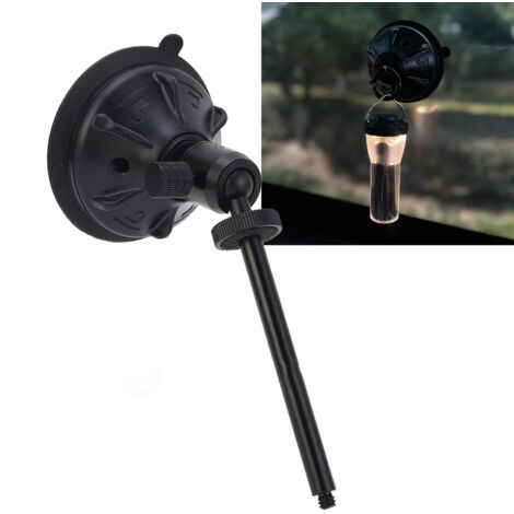 Porte-Flambeau Camping avec Ventouse Adjustable 360° : Support Lumière Métal Portable pour Aventure Outdoor (1/5)