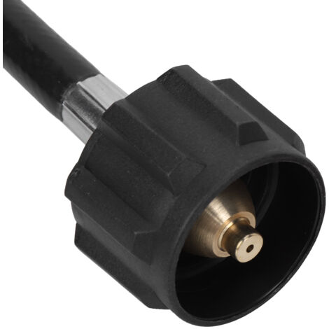 Conduit de Gaz Propane pour Barbecue et Camping – Adaptateur Tank QCC1 avec Embout 1"-20 – Flexible 1.2m Metal et Caoutchouc (1/5)