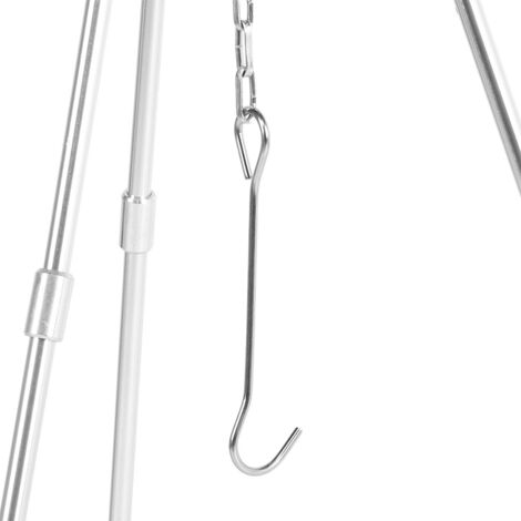 Trépied de Cuisson Camping Portable avec Chaîne et Grill, Accessoire Cookware (1/5)