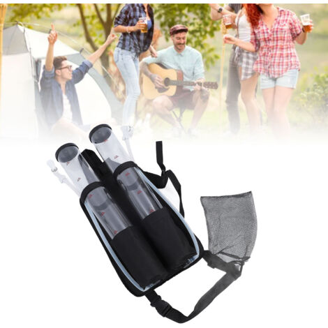 Dispensateur de Boissons en Sac à Dos 6L Dual Tank Modèle pour Fêtes et Camping: Portable et Confortable, Plastique, 2 Réservoirs 3L. (1/5)