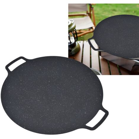 Poêle de barbecue coréen + tapis de protection - 41cm, antiadhésif et résistant à haute température (1/5)
