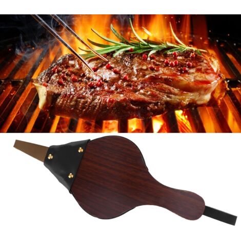 Soufflet Manuel pour Barbecue et Camping, Soufflet à Main en Bois avec Souffleur d'Air pour Feu, Accessoire de Barbecue (1/5)