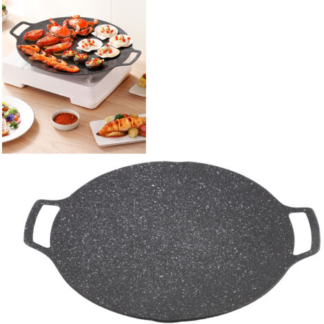 Poêle BBQ Korean Barbecue Grill Antiadhésif en Aluminium Diamètre 30cm pour Gaz Camping et Outdoor (1/5)