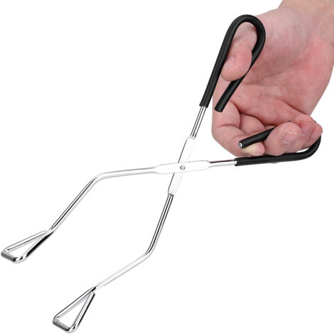 Pinces BBQ Professionnelles - Pinces à Viande et Salad - Set Anti-éclaboussures Argent Inclus - 26,7cm - Métal Haute Qualité (1/5)