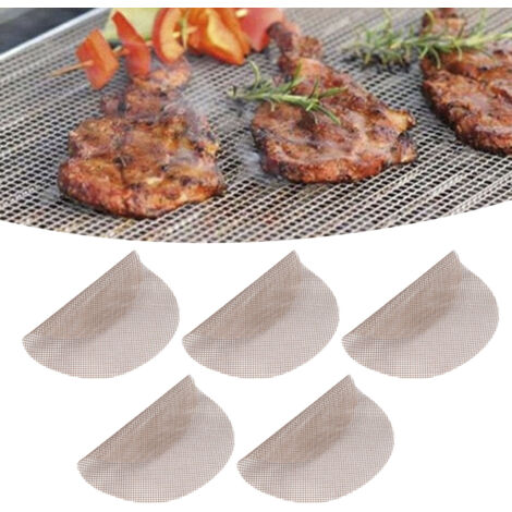 Tapis Grill Permanents Résistant 260°C 36cm x 5Pcs Fibre de Verre PTFE Antiadhésif Économique Ecologique BBQ Pizza (1/5)