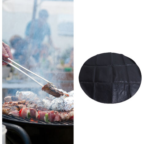 Tapis de protection circulaire pour barbecue et feu - Modèle non-slip et ignifuge pour terrasse - Dimensions 91cm - 36 pouces (1/5)