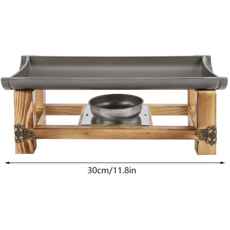 Plancha Antiadhésive Barbecue Picnic avec Poêle Portable - Aluminium & Bois (S 30cm) (1/5)