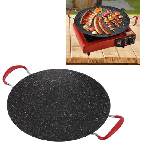 Korean BBQ Grill Pan Poêle Barbecue Anti-Adhérente avec Poignée Anti-Brulure 38cm Plateau Grill Round pour Cuisinière Gaz Ceramic [Poêle Grill] + [Grill Pan] + [Korean BBQ] + [Anti-Adhérente Anti-Brul (1/5)