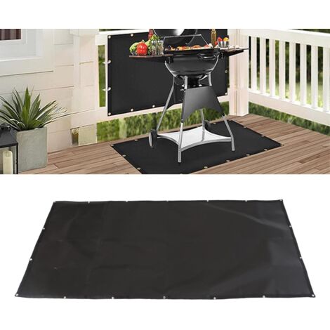 Protecteur de Grille et Mur Anti-Feu Fibre de Verre 900°F Facile à Installer et Nettoyer 3x6ft avec 18 Attaches Pour Terrasse BBQ Extérieur