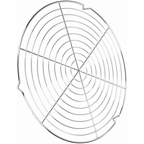 Grille de Barbecue Ronde Réseau Métallique - Arc Stable, Non-Adhérent, Résistant à la Chaleur - Diamètre 32.5 cm (1/5)