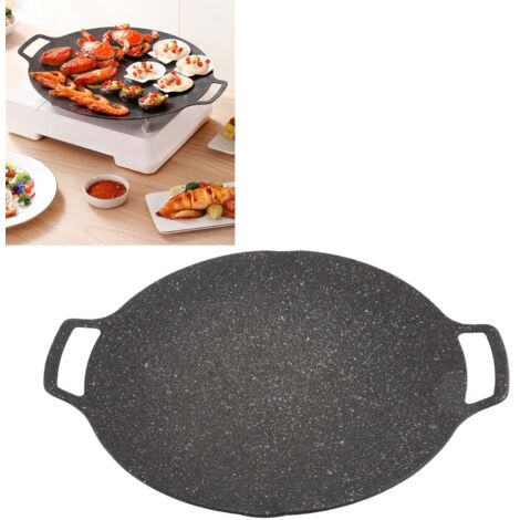 Plaque de BBQ Korean [Grill de Barbecue Anti-Adhérence 36cm] + Four Pan et Crépinette Maker ABS Vert (1/5)