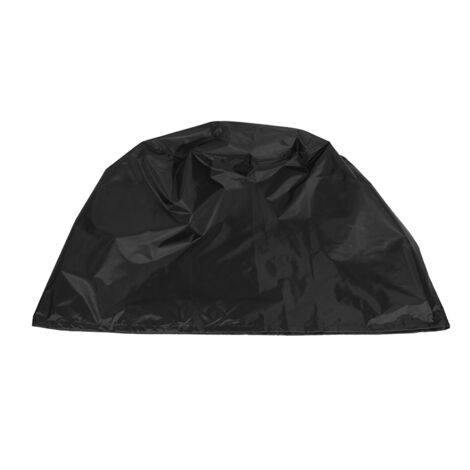Housse de Protection BBQ Gaz Waterproof Round 56x71cm [Grill Gas Dust Rain Protector] + Ensemble Polyester Double Couture + Noir (1/5)