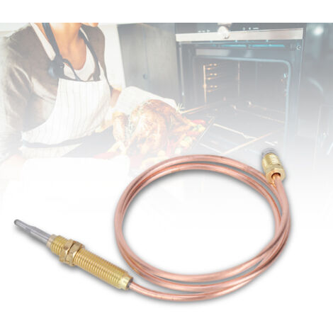 Thermocouple Type M8 600mm pour Chauffage Gaz et BBQ - Sonde de Température avec Adaptateur (1/5)