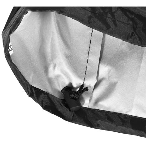 Housse de Protection Grill BBQ Round - Housse Grill waterproof anti-dust anti-UV - Diam 76 cm H 58 cm - Polyester avec revêtement PU - 190T Taffeta - Double couture - Ties ajustables - Garniture plast (1/5)