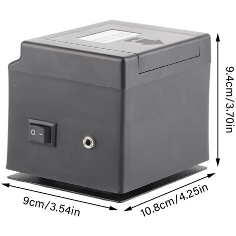 Moteur Rotissoire Grill BBQ à Batteries 3V DC - Aluminium Noir, 2.5 RPM, 30 kgf.cm, 10.8x9x9.4cm (1/5)
