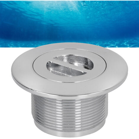 Robinet de Drainage Principal pour Piscine Porte d'Aspiration Inlet/Outlet en Acier Inoxydable 2" 8.8cm x 8.8cm x 4.6cm 512g (1/5)
