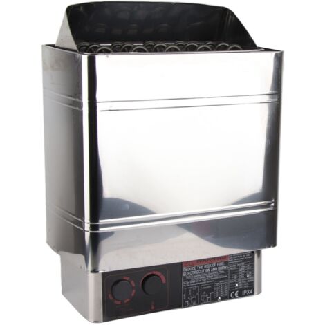 Poêle à Sauna [Matériel] Poêle électrique Stainless Steel Sauna Heater Stove 9KW haute température Protection Switch CON4 Controller240V Accessoires [Appareils de chauffage] (1/5)
